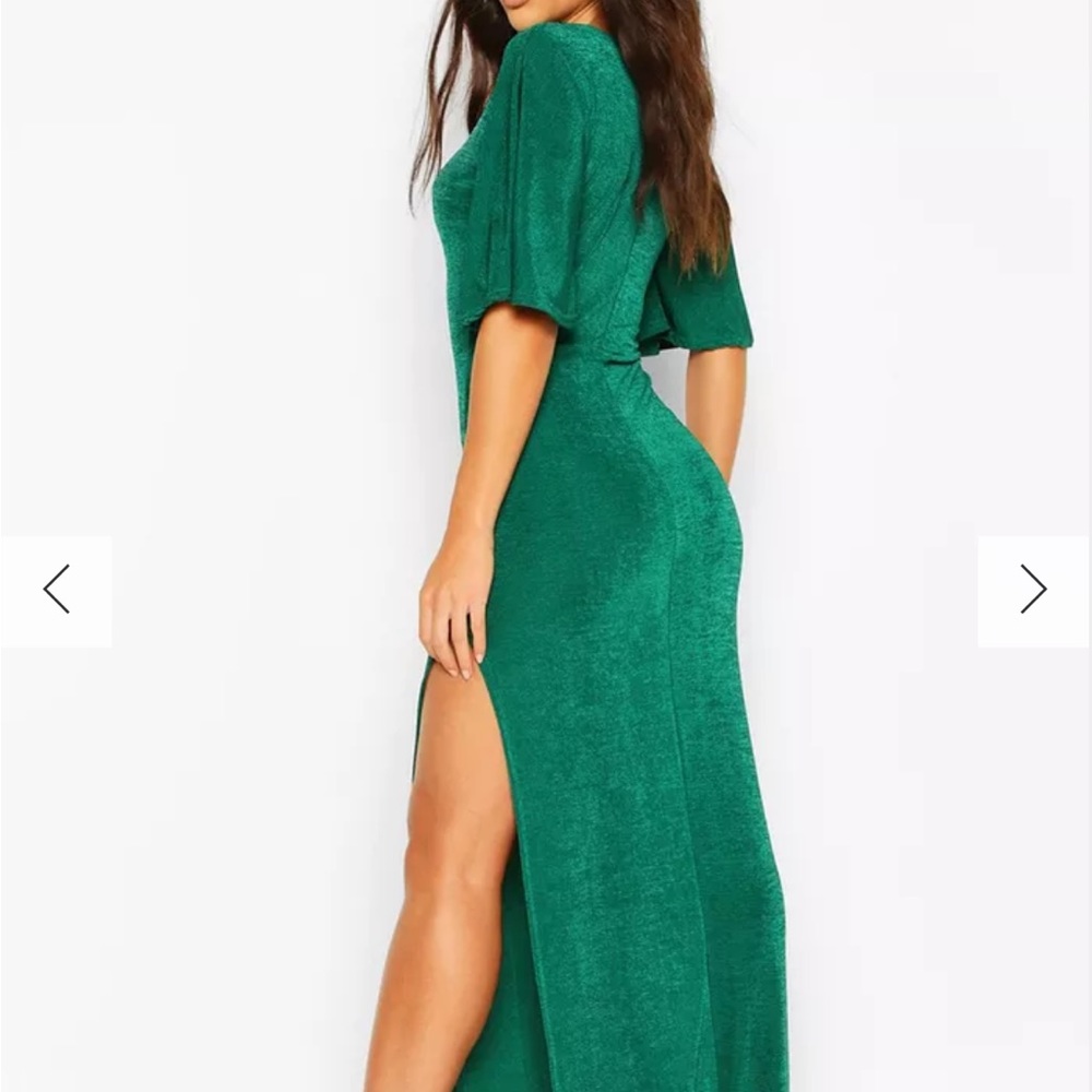 BooHoo Teal Slinky Maxi Dress Size 10 *Worn Once